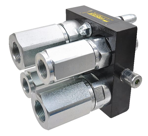 Multifaster DN12/DN20-2 x 1/2"- 2 x 3/4" BSPP beweglicher Teilstecker
