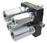 Multifaster DN12/DN20-2 x 1/2"- 2 x 3/4" BSPP beweglicher Teilstecker