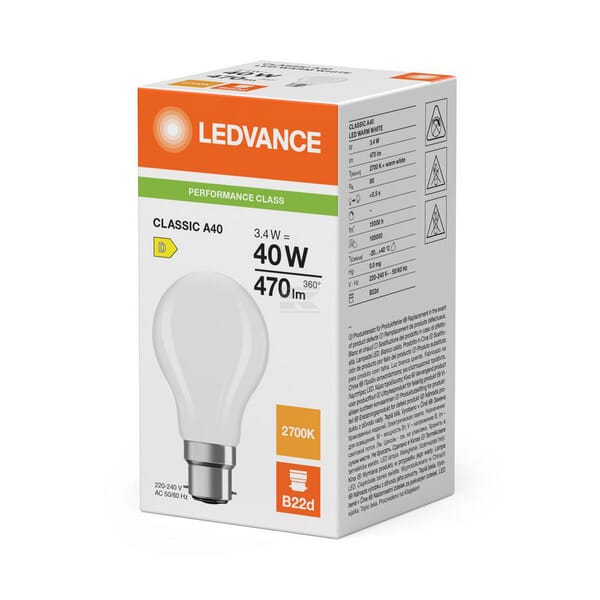LED-Lampe 3,4W 827 B22D