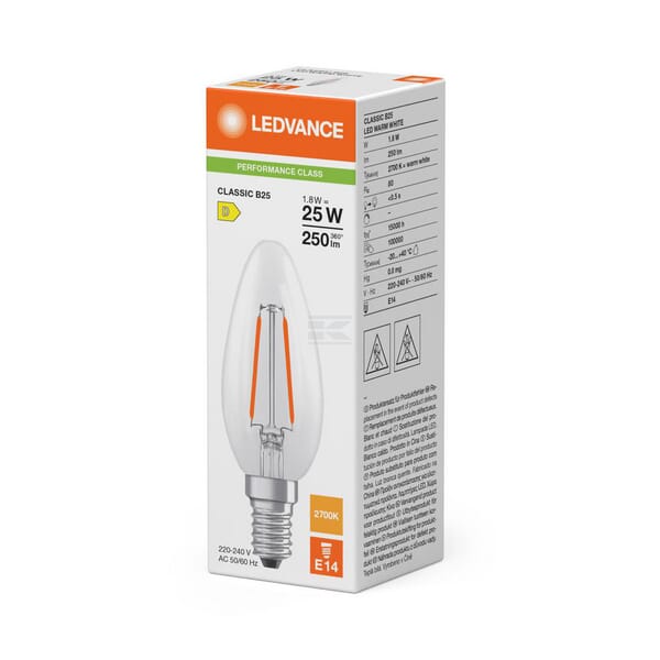 LED-Lampe 1,8W 827 E14