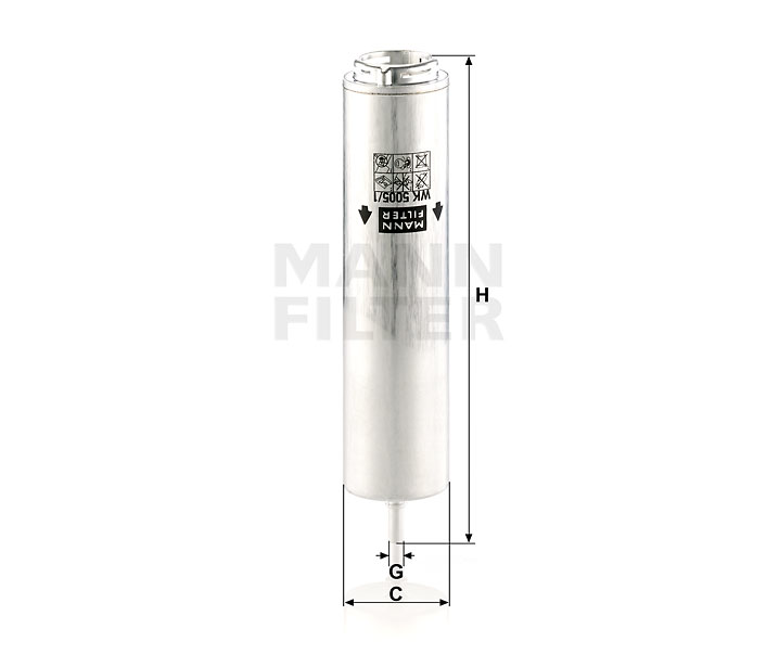 WK 5005/1 z Kraftstoff-Leitungsfilter (Inline)