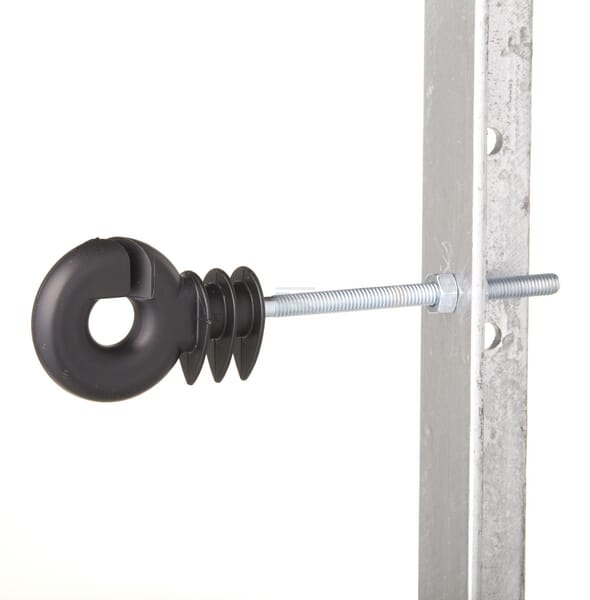 Ringisolator metrisches Gewinde M6x80 mm, schwarz AKO
