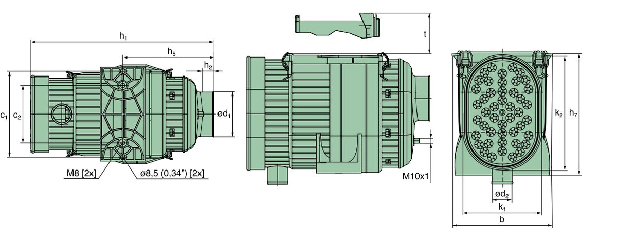 45 215 95 915 Iqoron-7 Luftfilter (Halter rechts)