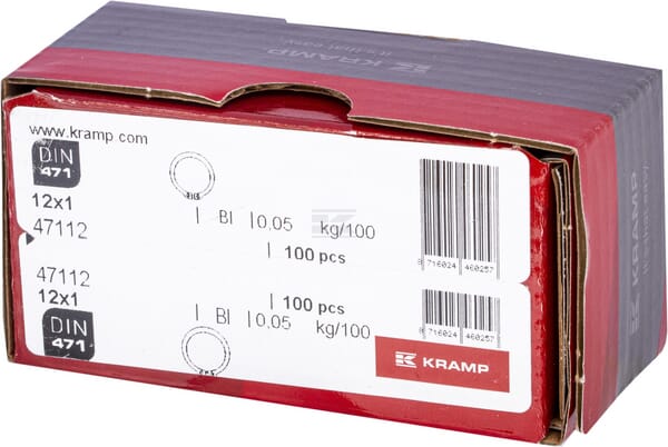 Sicherungsring außen 12x1mm DIN471 Stahl Kramp