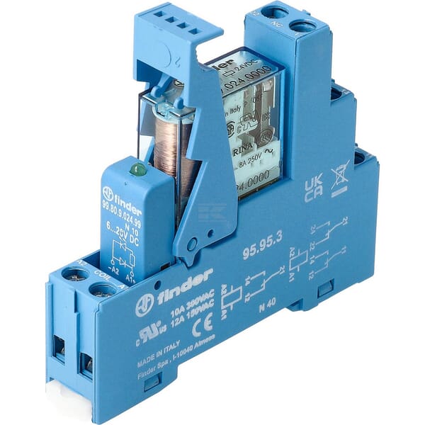 koppelrel.Schraubklemme 1W 10A/12V DC/Agni/LED/diode