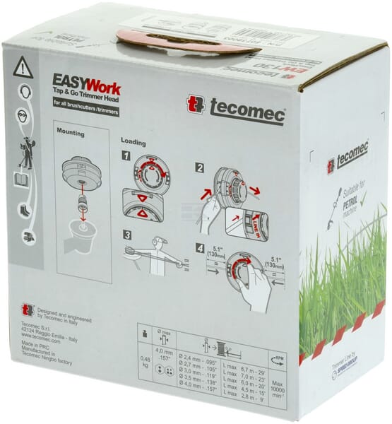Trimmerkopf, Easy work 130, Adapter M8x1.25 /M10x1.25, EW130