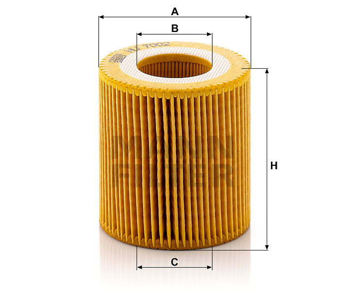 HU 7002 z Ölfilterelement (metallfrei)