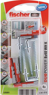 Dübel Duopower, 8x40 WH K, 4 Stck