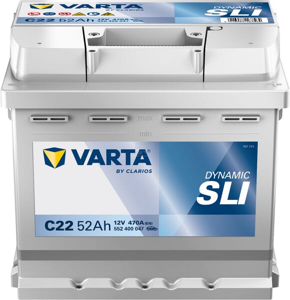 Batterie 12V 52Ah 470A C22 VARTA Dynamic SLI