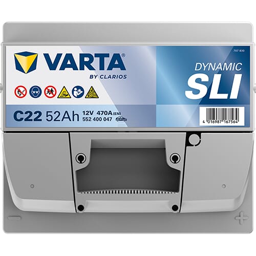 Batterie 12V 52Ah 470A C22 VARTA Dynamic SLI
