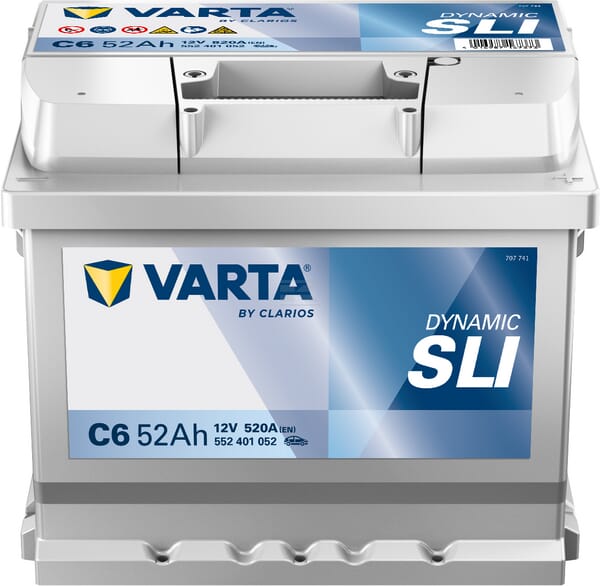 Batterie 12V 52Ah 520A C6 VARTA Dynamic SLI