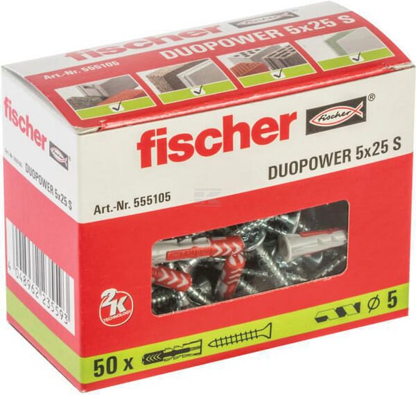 Dübel Duopower, 5x25 S, 50 Stck