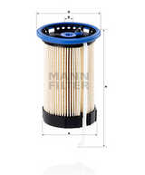 PU 10 010 z Kraftstofffilterelement (metallfrei)