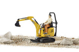 JCB Mikrobagger mit Arbeiter