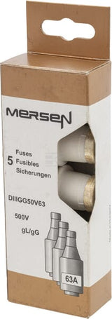 Sicherung, 63A,  Orange, 50mm, 5Stk.