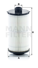 HU 12 008 x Flüssigkeitsfilterelement (metallfrei)