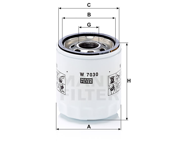 W 7030 Wechselfilter