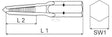 Gew.Bohr-Bit 1/4" einzel 8mm