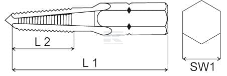 Gew.Bohr-Bit 1/4" einzel 3mm