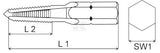 Gew.Bohr-Bit 1/4" einzel 3mm