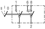 Wippschalter, II+I-0, 5-polig, ohne Komfortfunktion