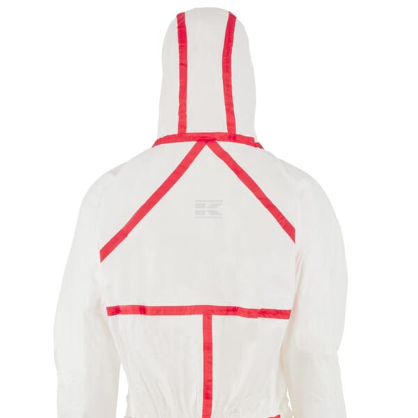Einwegoveralls, Erwachsener, Gr. XL UK:42 , weiß rot , by 3M