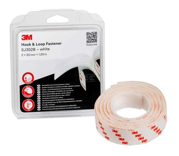 SJ352Bbk Klettband 25 mm x 1,25 m IPC