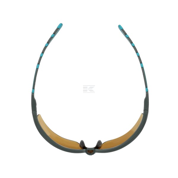 Schutzbrille Solus 2000, grau/blau-grünes Gestell, beschlagfrei (K&N), braun getöntes Glas