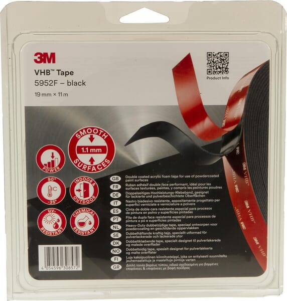 Band, 3M™ VHB™, 5952 F, Blister, IPC, schwarz