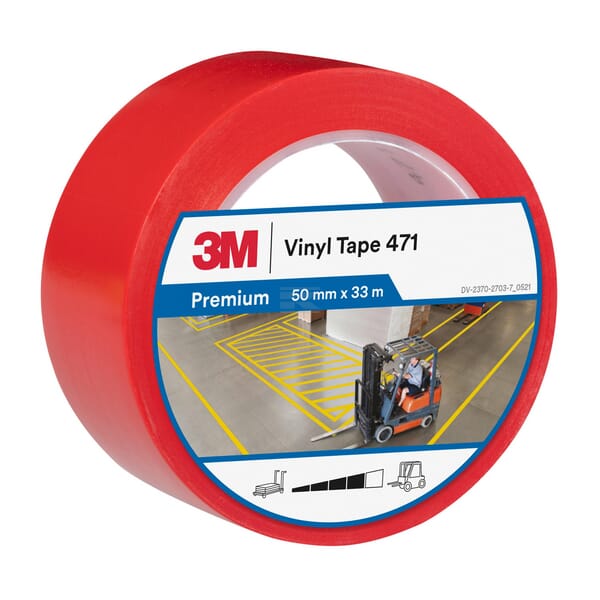 Vinyl-Klebeband 471, rot, 50mm x 33M