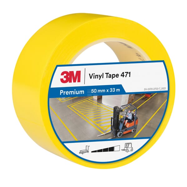 Vinyl-Klebeband 471, gelb, 50mm x 33M