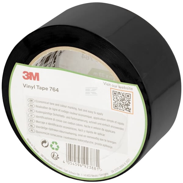 Vinyl-Klebeband 764, Schwarz, 50mm x 33M