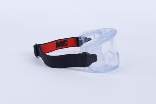 Schutzbrille der Serie 3000, PVC-Schutzhülle, klare Scotchgard™ AF-Linse, hochwertiges Stoffband
