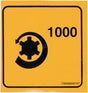 Aufkleber 1000 U/min