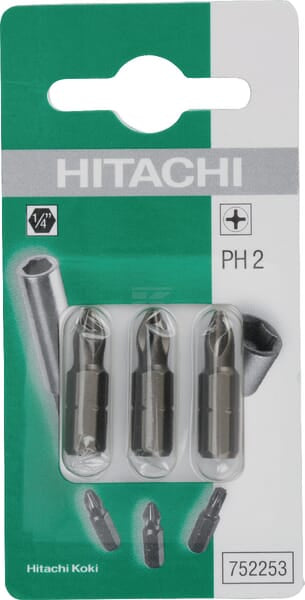 Bits 1/4 Ph 2-25mm (3x)