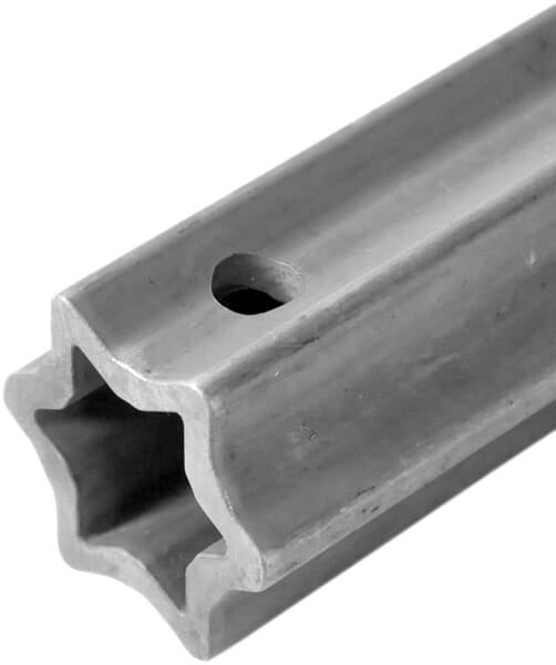 Profilrohr innen S4LH, Stern, Durchmesser 51 x 37 x 6 mm, L: 1000 mm