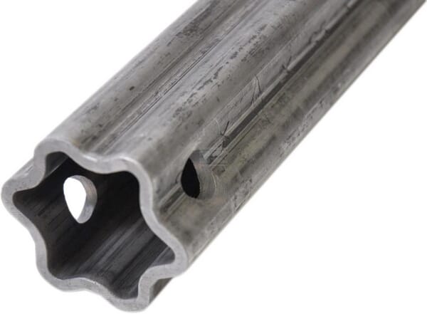 Profilrohr außen S6H, Stern, Durchmesser 71,5 × 57,5 × 5 mm, L: 1000 mm