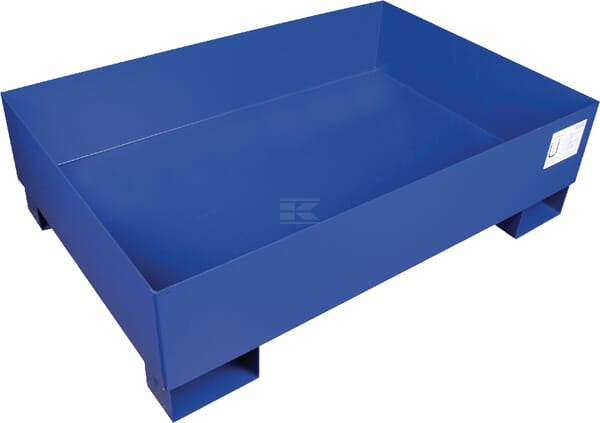 Auffangwanne Stahl blau 210L capacity 450kg 1200x800x350mm Cemo