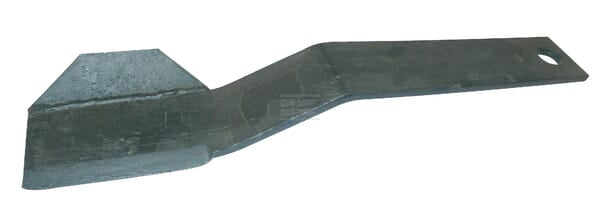 Schlegelmesser, Länge 765mm, breite 100mm, dicke 12mm, bohrungsdurchmesser 38mm