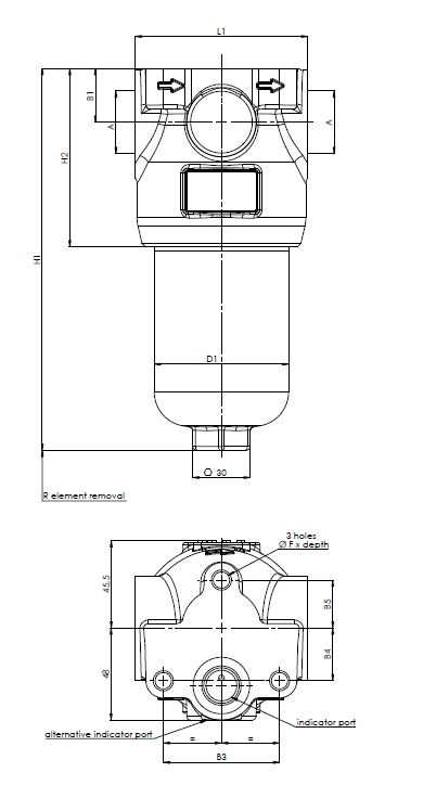 FH420D126000BB4D0S000S0 Leitungsfiltergehäuse (Druckfilter)