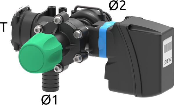 Elektrisches Hauptsteuerventil mit einstellbarem Höchstdruckventil und T5-Gabelkupplung 150l/m 20 bar