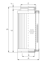 R540G25V Hydraulikfilterelement (Rücklauffilter)