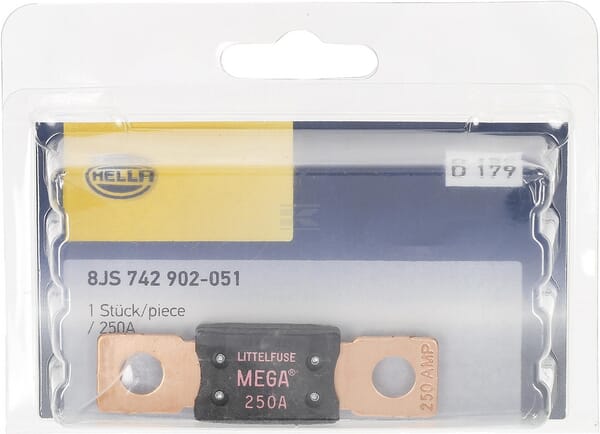 Sicherung, Mega, 250A,  Rosa, 68.58mm, 1Stk., Hella
