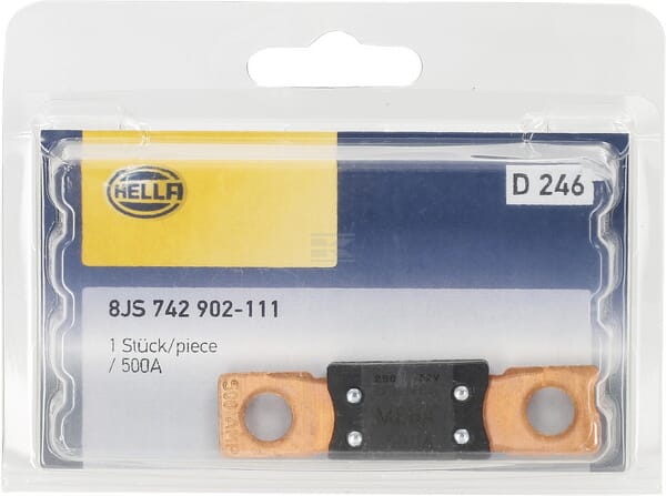 Sicherung, Mega, 500 A, Braun, 68.58mm, 1Stk., Hella