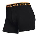 STIHL Boxershorts Gr. S 2er-Set LOGO Schwarz / Grau