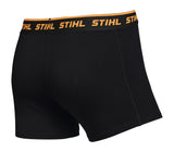 STIHL Boxershorts Gr. S 2er-Set LOGO Schwarz / Grau