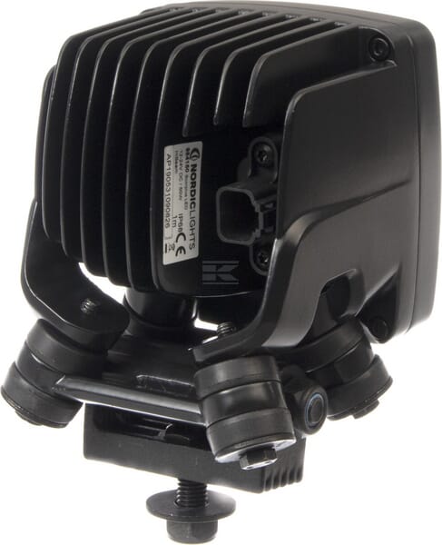 Arbeitsscheinwerfer LED, 50 W, 6700 lm, quadratisch, 12/24 V, transparent, anschraubbar, 104 x 108 x 143 mm, Deutsch 2-polig, Punktstrahl, 10 LEDs, Scorpius XTR N4401 von Nordic Lights