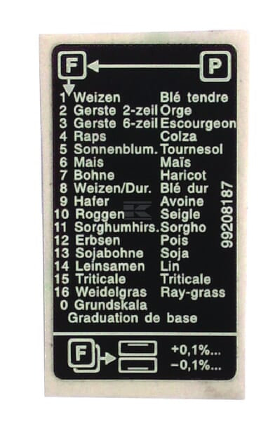Aufkleber Getreidesorten FMG55 D