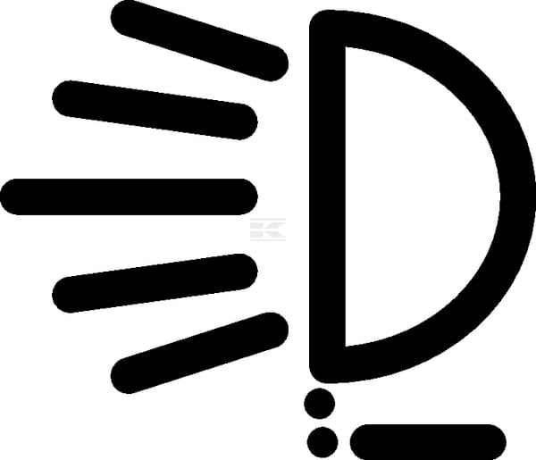 Symbol Scheinwerfer vorn