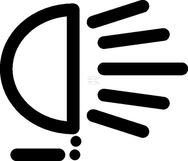 Symbol Scheinwerfer hinten